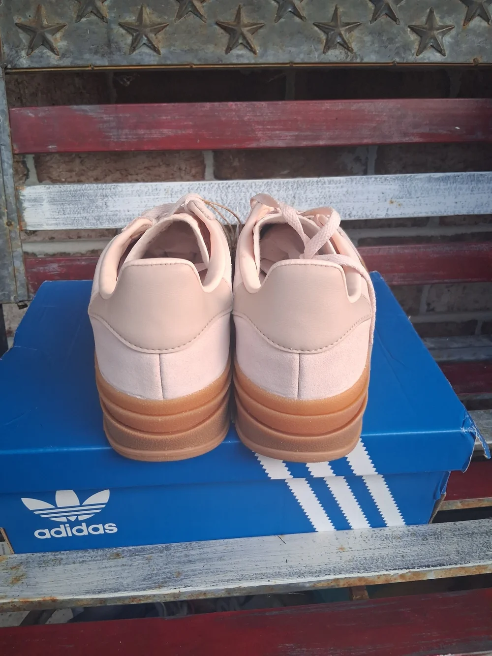adidas Gazelle Bold Women’s Suede Sneakers in QUARTS TAUPE with Gum Sole Stacks